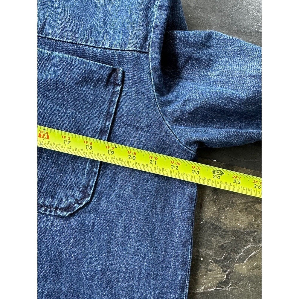 Riani Denim Blouse Tunic Oversized Sz 50 Large Minimalist Normcore Lagen…​​ - Picture 13 of 15